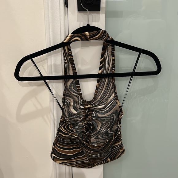 Motel Rocks - scrunch front halter top - Picture 2 of 2